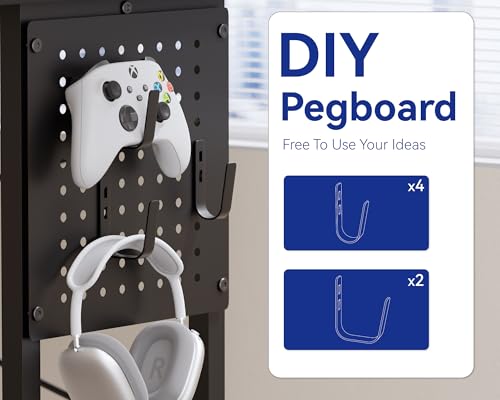 Pamray 71 Inch Large Computer Desk with Power Outlets,U Shaped Corner Desk for Home Office Work and Gaming Marble Pamray