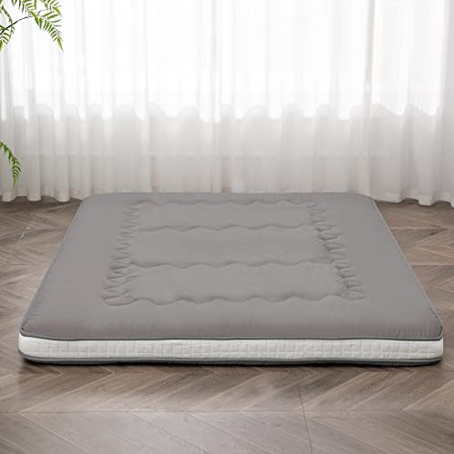 Dr.Futon Japanese Floor Futon Mattress Extra Thick Folding Roll Up Bed Topper Mat for Guest,Lounger and Tavel Dr.Futon