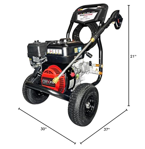 SIMPSON Cleaning CM61083 Clean Machine 3400 PSI Gas Pressure Washer, 2.5 GPM, CRX Engine, Includes Spray Gun and Wand, 4 QC Nozzle Tips, 5/16-in. x 25-ft. MorFlex Hose, 49-State SIMPSON
