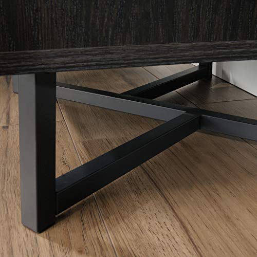 Sauder Canton Lane Industrial 3-Shelf Bookcase with Door/Book Shelf, Brew Oak Finish Sauder