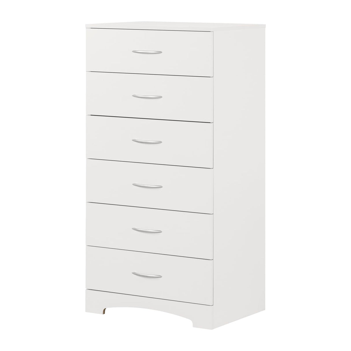 South Shore Step One 6-Drawer Lingerie Chest Pure White, Contemporary South Shore