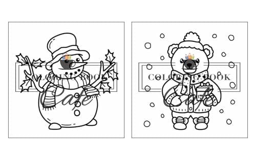 Cozy Christmas: Cute and Cozy Coloring Book for Adults & Teens Featuring Easy and Bold Christmas Designs WoodArtSupply
