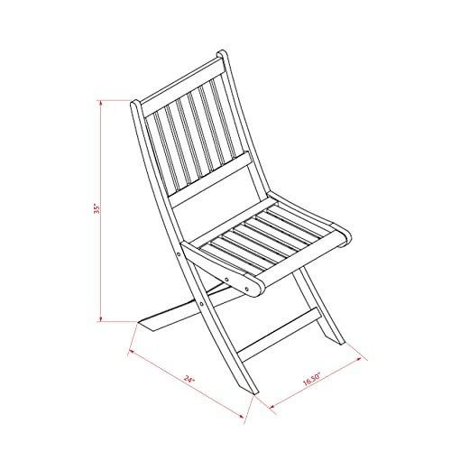East West Furniture BDKCWNA Outdoor Dining Chairs Slatted Back-Natural Oil Finish, Normal East West Furniture