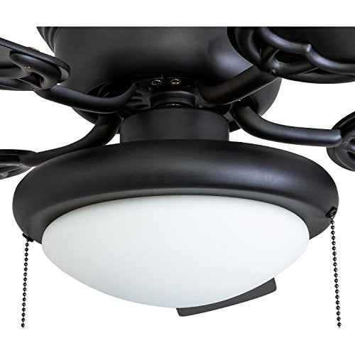 Portage Bay 50251 Hugger 52" Matte Black West Hill Ceiling Fan with Bowl Light Kit Portage Bay