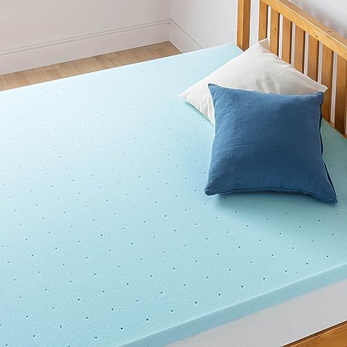 Best Price Mattress 1.5 Inch Ventilated Memory Foam Mattress Topper, Cooling Gel Infusion, CertiPUR-US Certified, Dorm Essentials, Queen Best Price Mattress