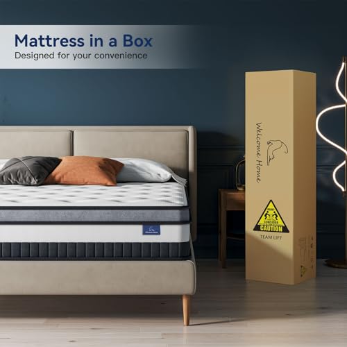 Vesgantti California King Mattress 10 Inch Innerspring Multilayer Hybrid Cal King Size Mattress - Ergonomic Design with Memory Foam and Pocket Spring Mattress - Box Top Series Medium Firm Feel Vesgantti