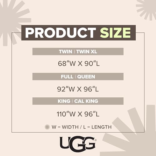 UGG Danielle Full/Queen Comforter Duvet Insert Cooling Lightweight Down Alternative Hypoallergenic Washable Quilted Fluffy Comforter Blanket with Corner Tabs for Duvet Cover, Full/Queen, Bright White UGG