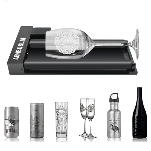 AENBUSLM Laser Engraver Rotary Roller, Y-Axis Rotary Roller 360° Rotation for Laser Engraver Engraving Cylindrical Objects Tumblers Cans Cups Bottles, Compatible with 99% of Laser Engraver AENBUSLM