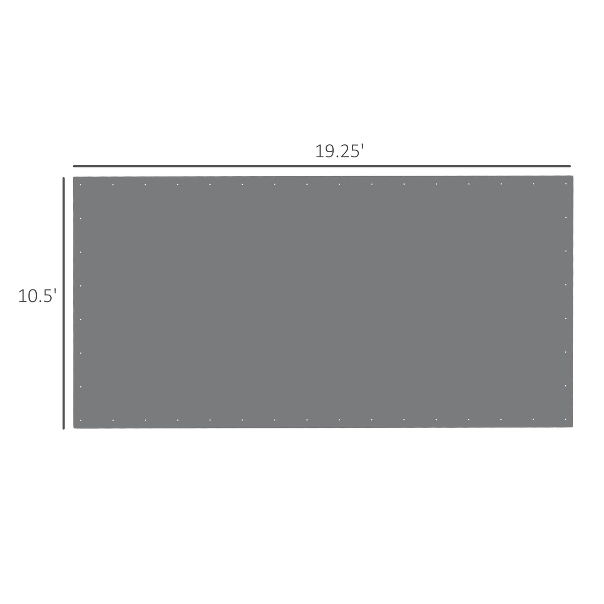 Outsunny 10' x 20' Carport Replacement Top Canopy Cover, UV Resistant and Water Resistant Car Port Portable Garage Tent Cover with Ball Bungee Cords, Dark Gray, Only Cover Outsunny