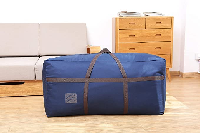 2 Pack Blue Large Duffel Bag for Traveling - Heavy-Duty 600D Polyester, Waterproof with Reinforced Handles, Holds 100 lbs - Premium Quality Duffle Bag Perfect for Travel & Storage - 42" x 16" x 20" In BETTERLINE