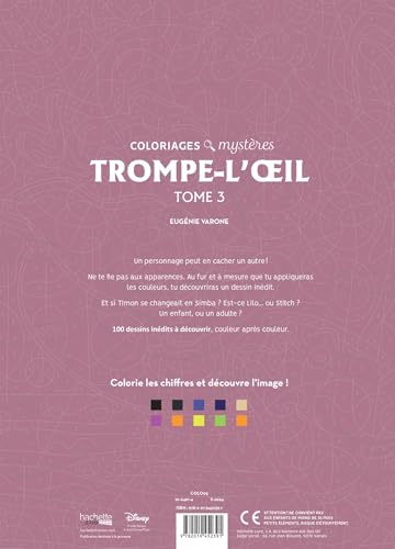 Coloriages mystères Disney - Trompe l'oeil Tome 3 WoodArtSupply