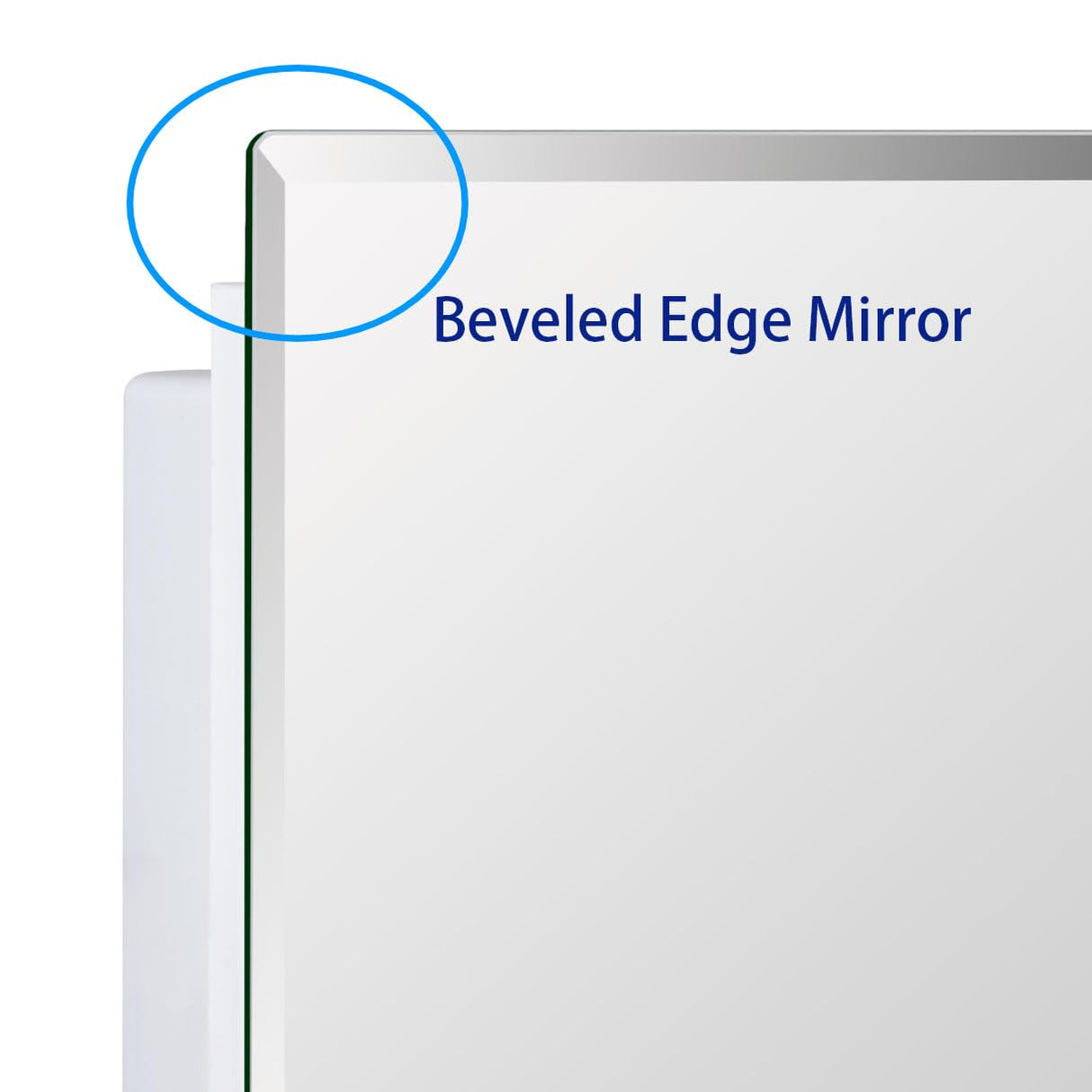 IDYLLOR Bathroom Medicine Cabinet with Beveled Edge Mirrored Door 14 x 18 inch, Recessed or Surface Mount, with Adjustable Glass Shelves IDYLLOR