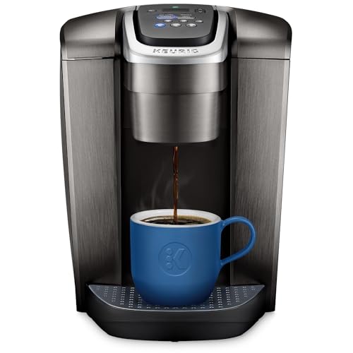 Keurig K-Elite Single Serve K-Cup Pod Coffee Maker, with Strength and Temperature Control, Iced Coffee Capability, 8 to 12oz Brew Size, Programmable, Brushed Slate Keurig