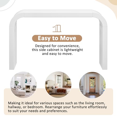 Modern Minimalist Console Table,Elegant and Versatile Design,Perfect for Living Room, Hallway, and Bedroom,Sturdy and Stable Frame,White JIJIWANG