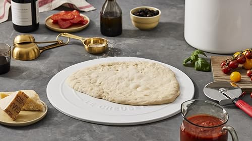 Le Creuset Stoneware Round Pizza Stone, 15 in., Cerise Le Creuset