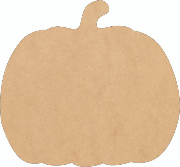 Wooden Fall Pumpkin Shape 5" Cutout, Unfinished Wood MDF 1/8" NEXTCraft