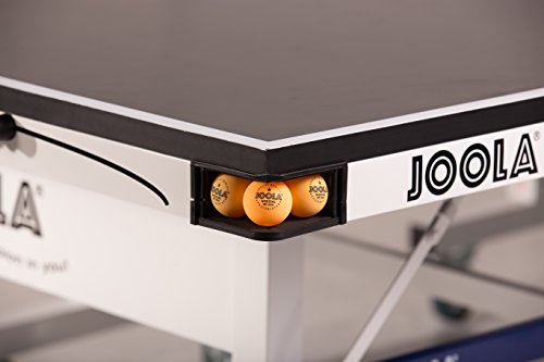 JOOLA Rally TL Professional MDF Indoor Ping Pong Table w/ Quick Clamp Table Tennis Net & Post Set - 10 Minute Easy Assembly - Corner Ball Holders - Tournament Quality - Includes Playback Mode JOOLA