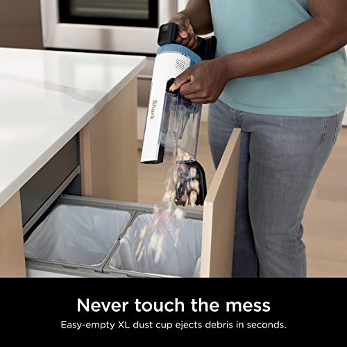 Shark IZ562H Cordless Pro Vacuum with Clean Sense IQ and Odor Neutralizer, PowerFins Plus Brushroll, Includes Duster Crevice & Pet Tool, Up to 40 Minute Runtime, Light Blue, Without MultiFLEX Shark