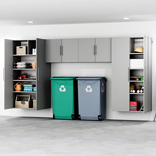 Prepac HangUps Large Storage Cabinet - Immaculate Light Gray 36" Cabinet with Storage Shelves and Doors; Ideal for Bin and General Storage Solutions Prepac