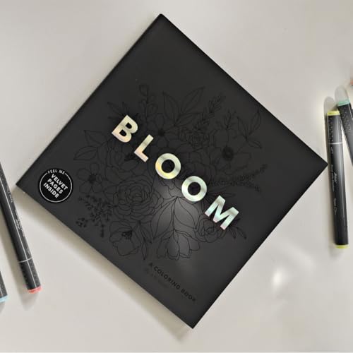 Bloom: A Flower Coloring Book for Adults B Blue Star Press