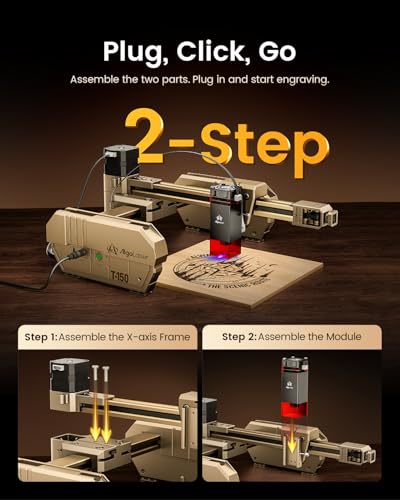 AlgoLaser 3W Mini Laser Engraver Machine - Small Laser Engraver for Beginner & DIY,8000mm/min High Speed & 150x150mm Work Area & Tilt Detection,Portable Laser Engraving for Wood, Leather, Plastic AlgoLaser