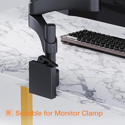 ODK Study Computer Desk 40 inch Home Office Writing Small Desk, Modern Simple Style PC Table with Storage Bag and Headphone Hook, White Marble + Gold Leg ODK