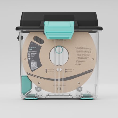 Polymaker 3D Printing Filament Storage Box - PolyDryer Box for Continuous Filament Sealing and Protection, 3D Printer Filament Holder Compatible with PA Nylon, PLA, PVB, PETG, ABS, TPU 1.75mm 2.85mm Polymaker