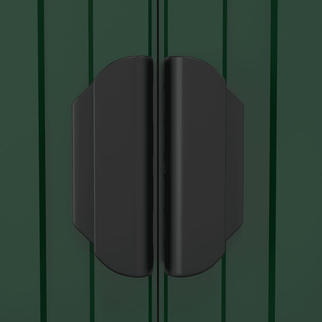 vidaXL Galvanized Steel Garden Shed - Durable Outdoor Storage for Garden Tools and Equipment - Easy Access Gate in Green 75.6"x42.5"x87.8" vidaXL