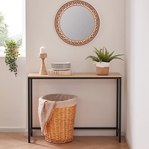 Lifewit 39.4 Inch Console Narrow Sofa Table with Metal Frame for Living Room Industrial Entryway Hallway, Entrance, Office, Corridor, Coffee Table, Behind Sofa, Grey Oak Lifewit