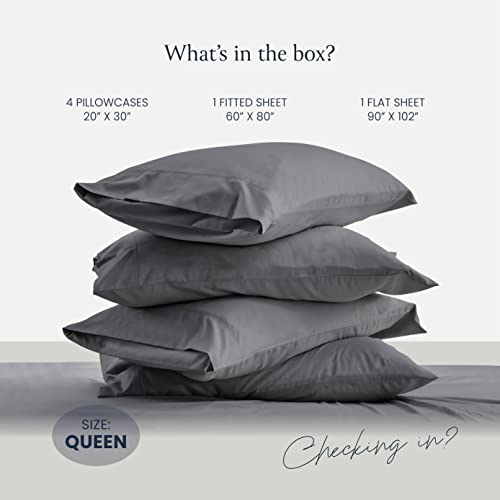 BELADOR Silky Soft Sheet Set - Luxury 6 Piece Bed Sheets for Queen Size Bed, Secure-Fit Deep Pocket Sheets with Elastic, Breathable Hotel Sheets & Pillowcase Set, Wrinkle Free Oeko-Tex Sheets BELADOR