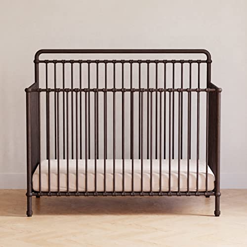 Namesake Winston 4-in-1 Convertible Metal Crib in Vintage Iron, Greenguard Gold Certified NAMESAKE