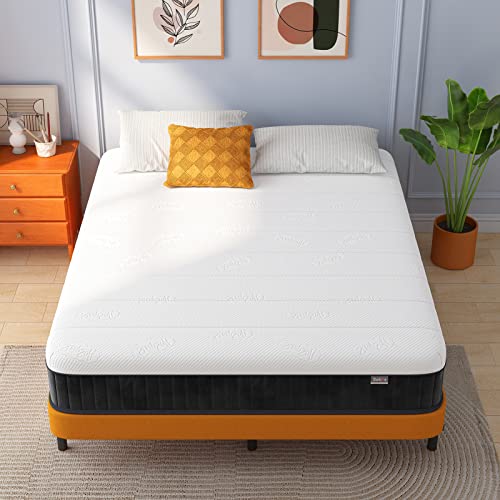 Swbvs Double Mattress, 10 Inch Hybrid Memory Foam Full Size Mattress, Full Bed Mattres in a Box Pressure Relief & Firm Mattresses,Double Size Matress Swbvs