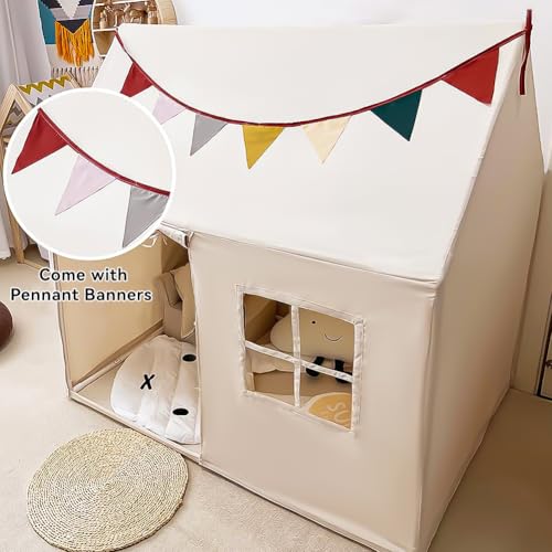 Kids Tent Indoor & Outdoor Toddler Tent Kids Play Tent Large Kids Playhouse Tent Toys with Pennant Banners Razee Razee
