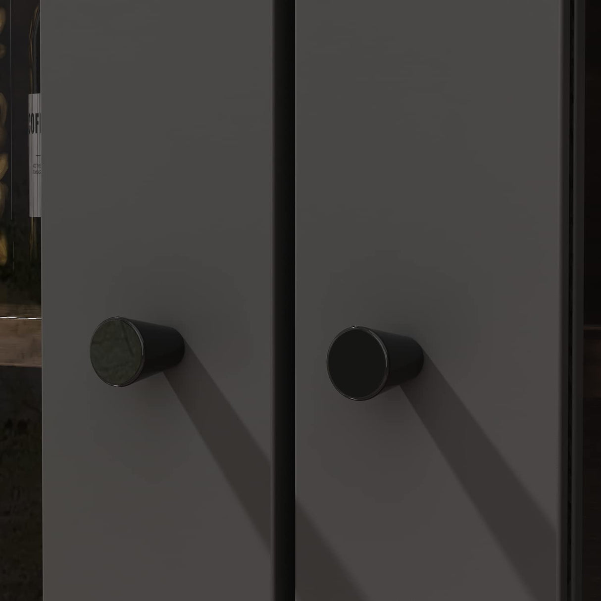 AIEGLE 63" W Large Kitchen Hutch Cabinet, Pantry Cabinets with Hutch, Freestanding Cupboard with 4 Doors, 4 Drawers & Microwave Shelf, Kitchen Storage Buffet, Dark Walnut (63" W x 15.7" D x 74.8" H) AIEGLE