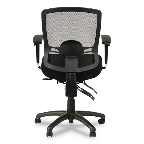 Alera Etros Series Petite Mid-Back Multifunction Mesh Chair, Black Alera