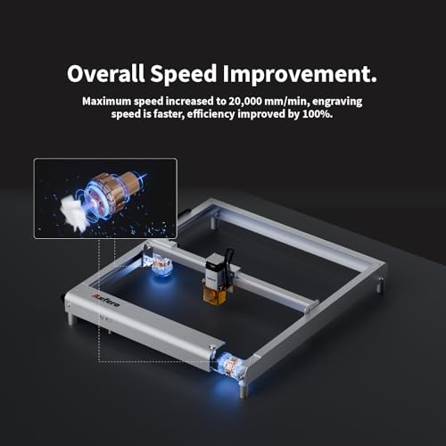 Aufero Laser Engraver Machine 5W Output Power, DIY Laser Engraver Laser Cutter and Engraver for Wood and Metal, Paper, Acrylic, Glass, Leather(5W) Aufero