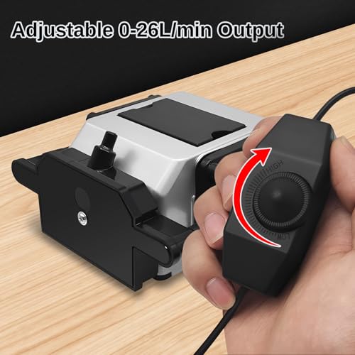 Air Assist Pump, Adjustable Max 26 L/Min Airflow Air Assist Pump, Reduce Burn Marks, Protect Laser Module Lens, Smooth Edge Clean Cuts, Remove Smoke and Dust LASER TREE