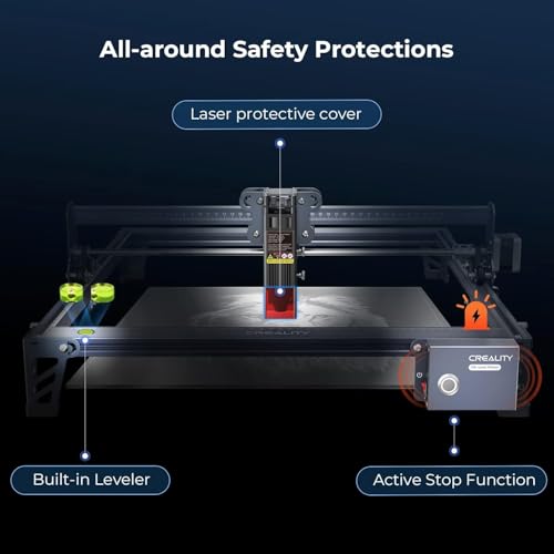 Creality Falcon 10W Laser Engraver, with Honeycomb Laser Bed 500x500mm, 10000mm/min, 72000mW High-Precision Laser Cutter for Wood, Acrylic, Pre-Installation and Out-of-The-Box Creality