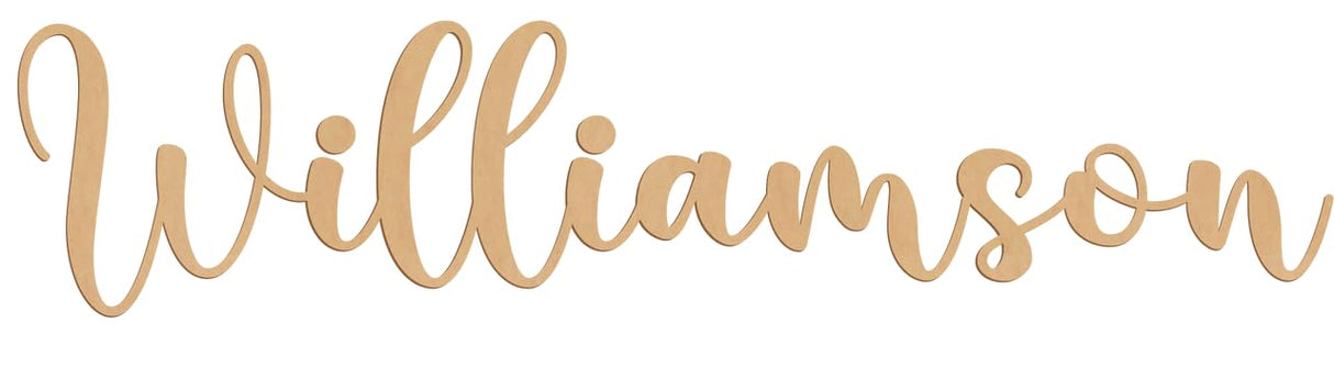 3 Inch Tall Custom Word Scroll Script Cursive Font Cat Unfinished MDF Wood for Names, Initials, Craft, Kid's Room, Sign, Plaque (3") NEXTCraft