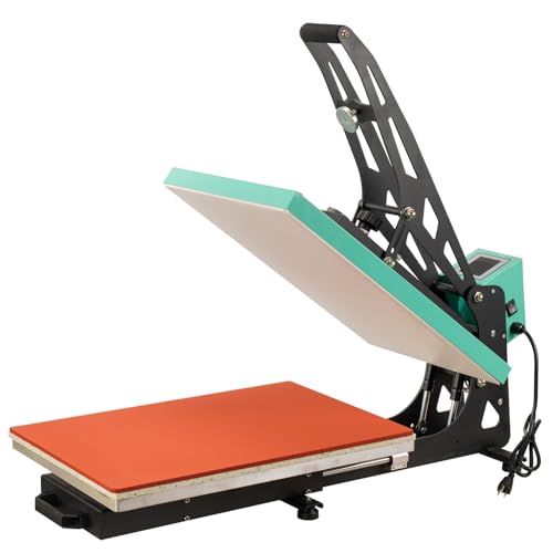 Heat Press Machine for T-Shirts: 2025 Upgraded 16x24 Auto Open Heat Press Slide-Out,Heated Surface with Teflon Non-Stick Coating,110V, 2000W, for DTF on Tshirts, Bags, Cushion(Not for Sublimation) WUMSTOT