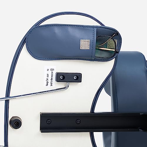 Professional Portable and Lightweight Tattoo/Massage Chair by Master Massage - Folding Aluminum Frame with Adjustable Features and Wheeled Carrying Case, Blue Master Massage Equipment