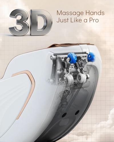 Msutree 3D Massage Chair Full Body, Zero Gravity SL-Track Shiatsu Massage Recliner Chair with Heat, AI Voice Control, Foot Rollers, Airbags, Auto Modes, Smart Screen Controller, White Msutree