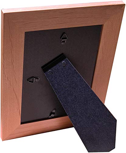 Personalized Add Your Custom Text Hanging/Tabletop Wall Natural Alder Wood Picture Photo Frame Customizable (5x7-inch Vertical) CustomGiftsNow