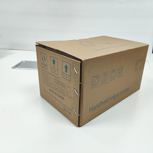 Phezer P15 Handheld Inkjet Printer for Flat Surface 0.5 Inch Nozzle for QRCode Barcode Production Date Time Logo Batch Number Print On Glass Bag Carton Box Wood Cloth Plastic Cable (25 Languages) Phezer