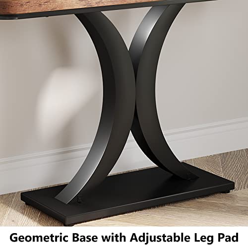 LITTLE TREE Industrial Entryway Console Table, Compact Foyer Hallway Accent Table for Small Space LITTLE TREE