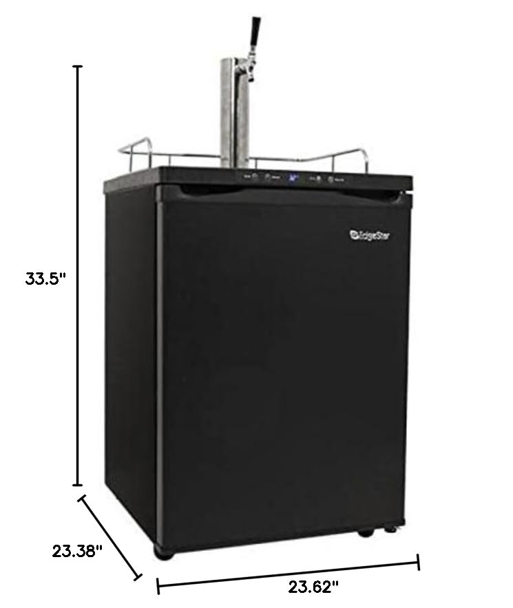 EdgeStar KC3000 Full Size Kegerator with Digital Display - Black EdgeStar
