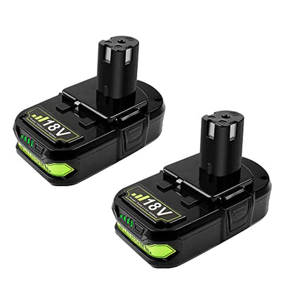 Upgraded 3800mAh 2Packs P107 Battery Compatible with Ryobi 18V Battery ONE+ P102 P103 P105 P107 P108 P109 Cordless for one Plus Tool System