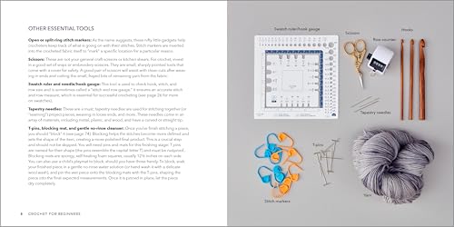 Crochet for Beginners: A Stitch Dictionary with Step-by-Step Illustrations and 10 Easy Projects WoodArtSupply