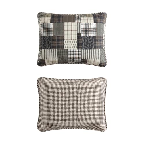 Eddie Bauer - King Quilt Set, Naturally Soft Cotton Bedding w/a Lightweight Feel for All-Year Comfort, Reversible w/Matching Pillowcases, 3 Piece Bed Set (Antique Brown) Eddie Bauer