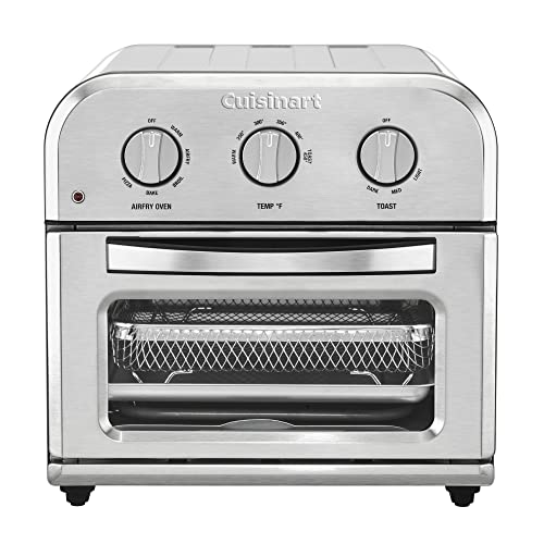 Cuisinart TOA-26 Compact Airfryer Toaster Oven, 1800-Watt Motor with 6-in-1 Functions and Wide Temperature Range, Air Fryer, Stainless Steel Cuisinart